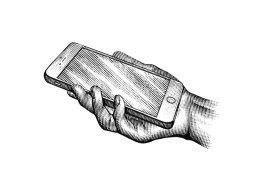 Hand Holding IPhone art1